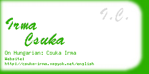 irma csuka business card